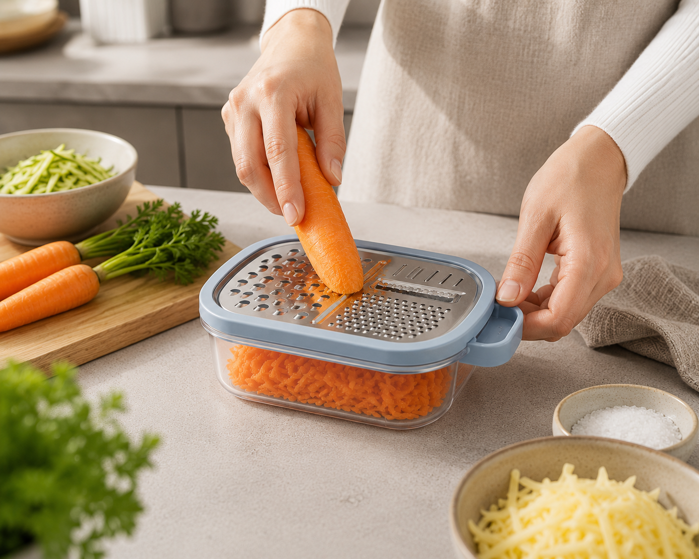 PrepPod™ | Multi-Function Grater Container