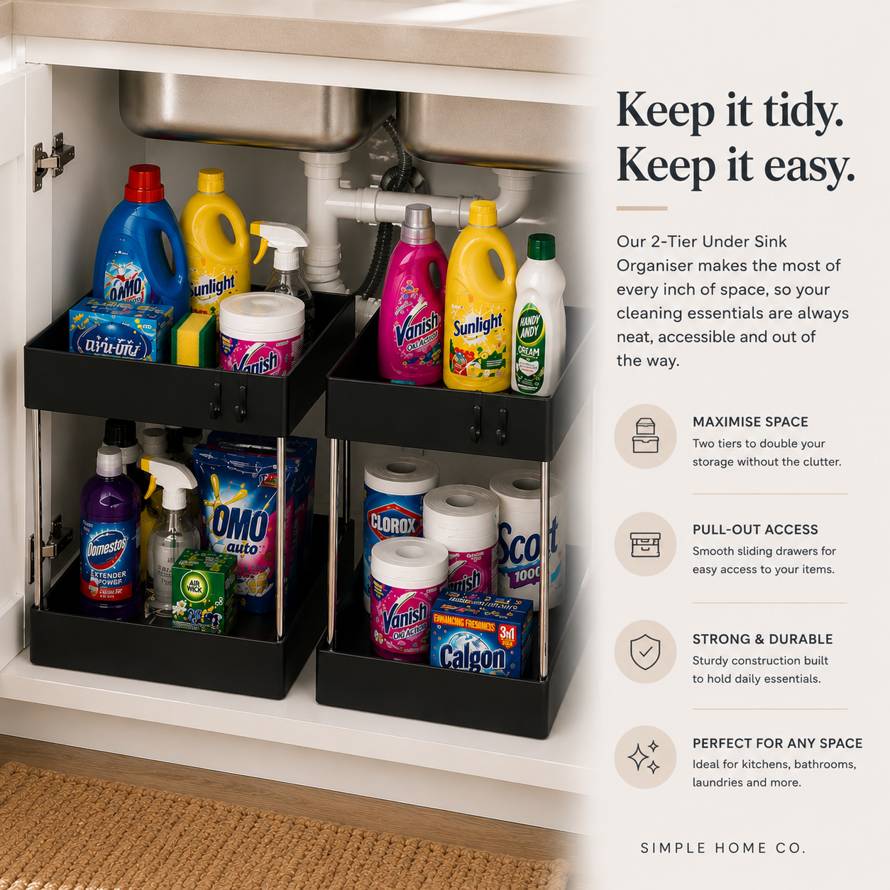 FlexiRack™ | Multi-Purpose Sliding Organiser