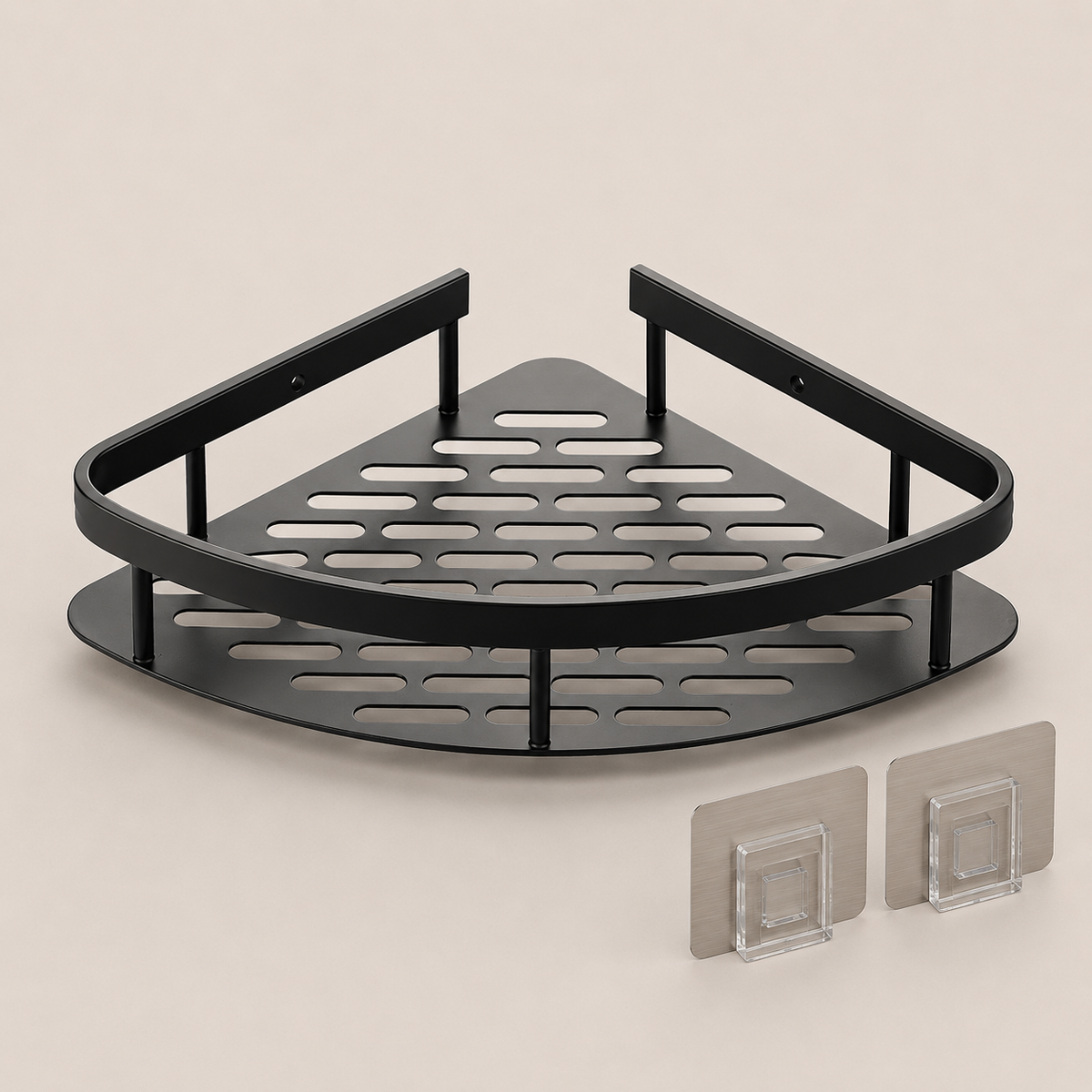 CornerFlow™ | Nail-Free Corner Shower Shelf