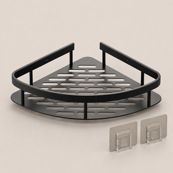CornerFlow™ | Nail-Free Corner Shower Shelf