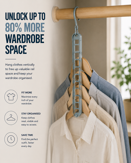 HangSmart™ | 9-in-1 Space-Saving Hanger