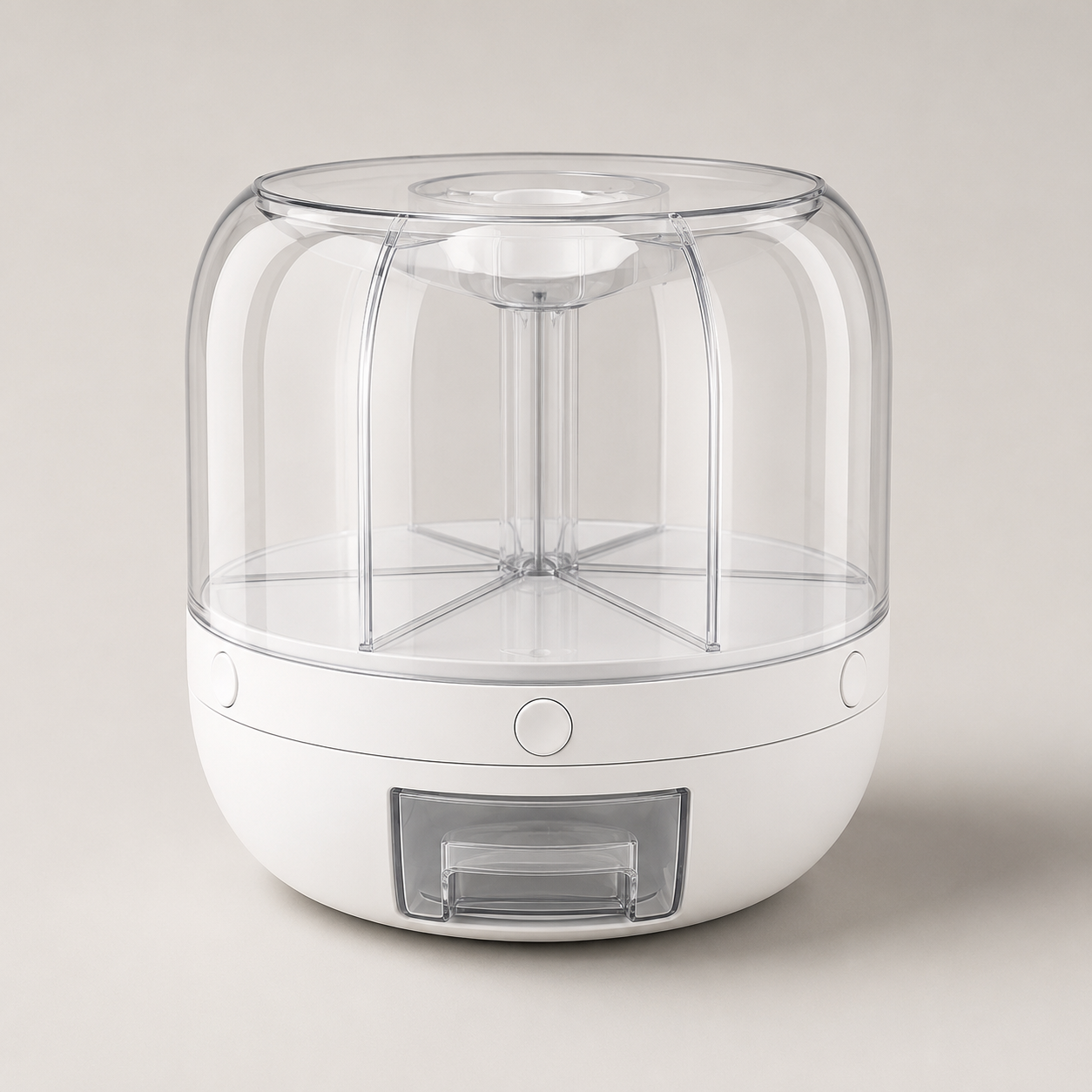 PantryCarousel™ Rotating 6-Compartment Cereal & Dry Food Dispenser