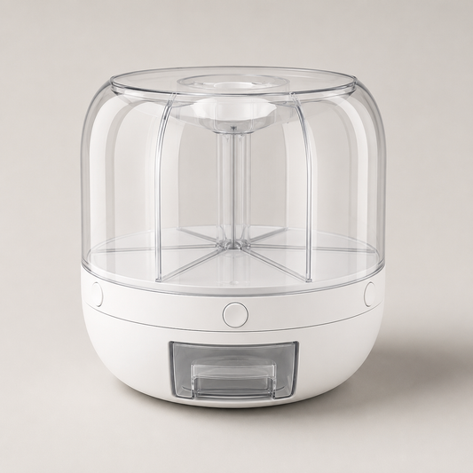 PantryCarousel™ Rotating 6-Compartment Cereal & Dry Food Dispenser