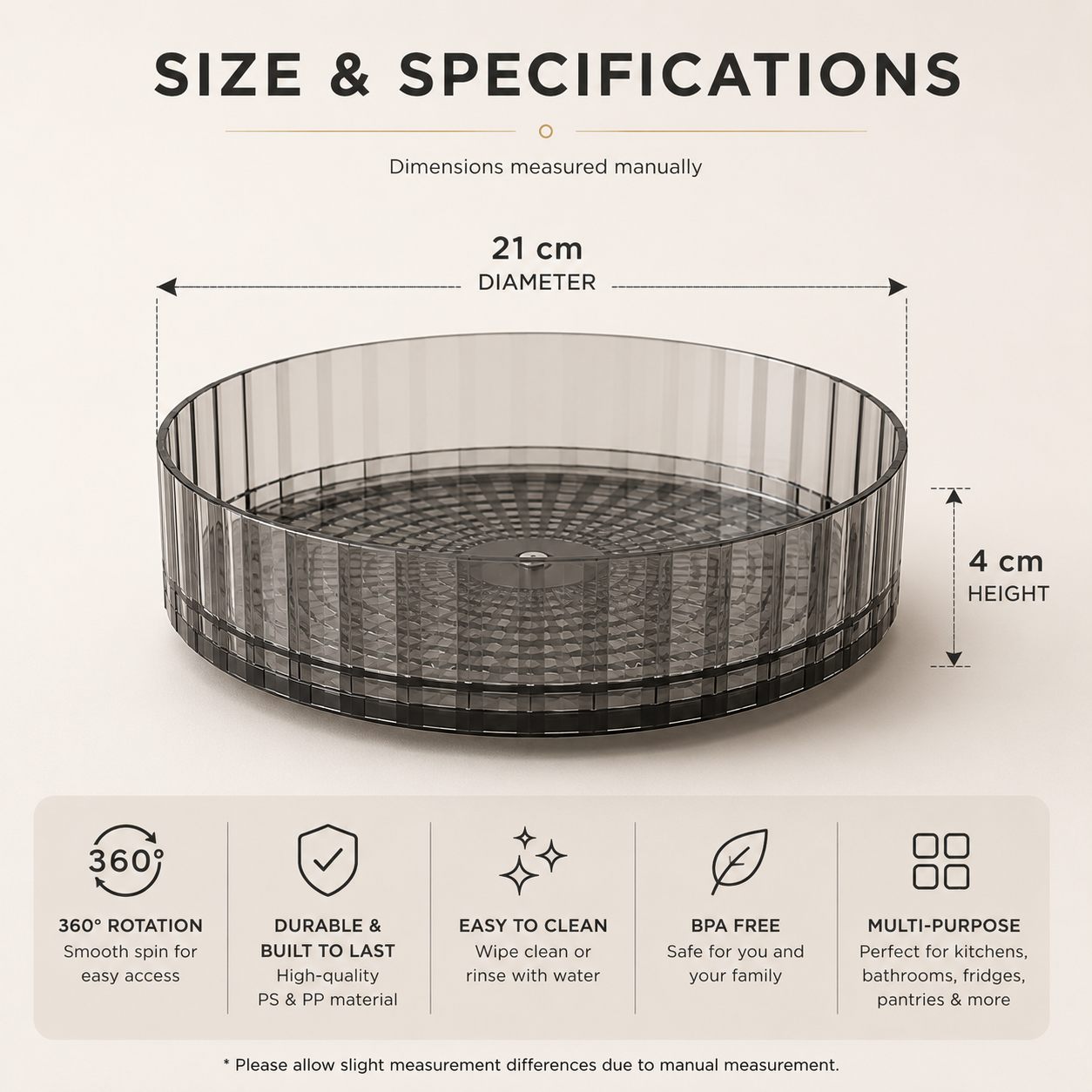 SpinStore™ 360° Rotating Storage Tray