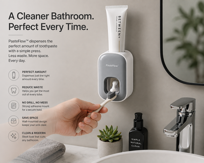 PasteFlow™ Automatic Wall-Mounted Toothpaste Dispenser