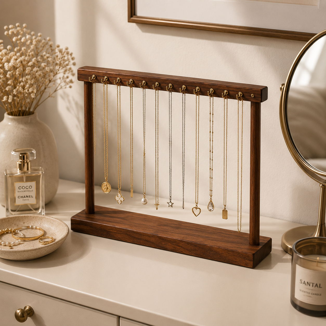 JewelFrame™ Wooden Jewellery Display Stand
