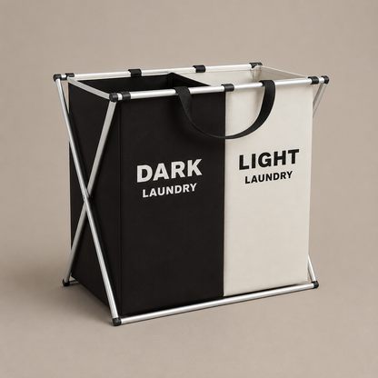 SortEase™ 2-Compartment Laundry Hamper