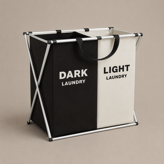 SortEase™ 2-Compartment Laundry Hamper