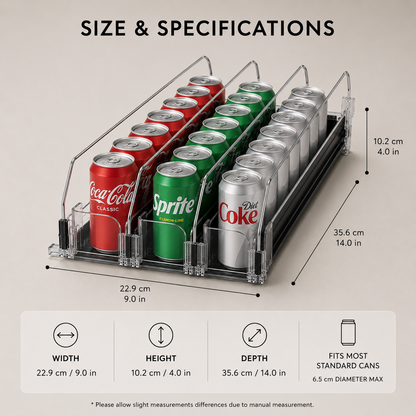 ChillFlow™ Adjustable Fridge Can Dispenser & Organizer