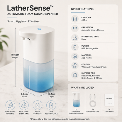 LatherSense™ Automatic Foam Soap Dispenser